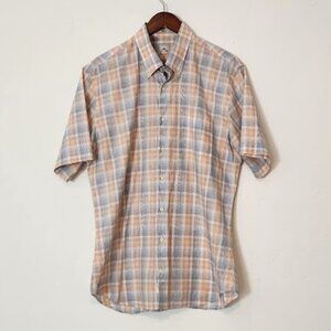 Peter Millar Men's Short Sleeve Button-down Shirt Size Large